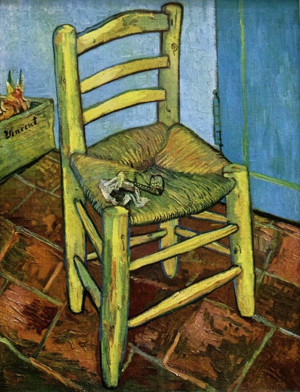Vincents Chair with His Pipe by Vincent Van Gogh