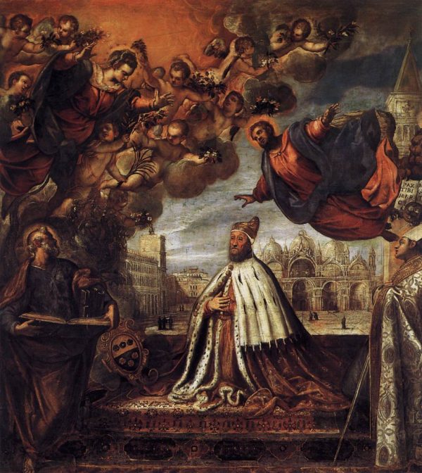 Doge Pietro Loredan Beseeching the Virgin by Palma Giovane