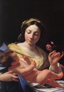 Virgin and Child by Simon Vouet - hand-painted oil reproduction