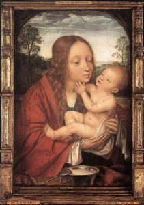 Virgin and Child in a Landscape by Quentin Massys - hand-painted oil reproduction