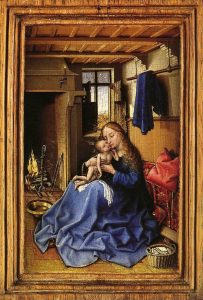 Virgin and Child in an Interior by Robert Campin - hand-painted oil reproduction