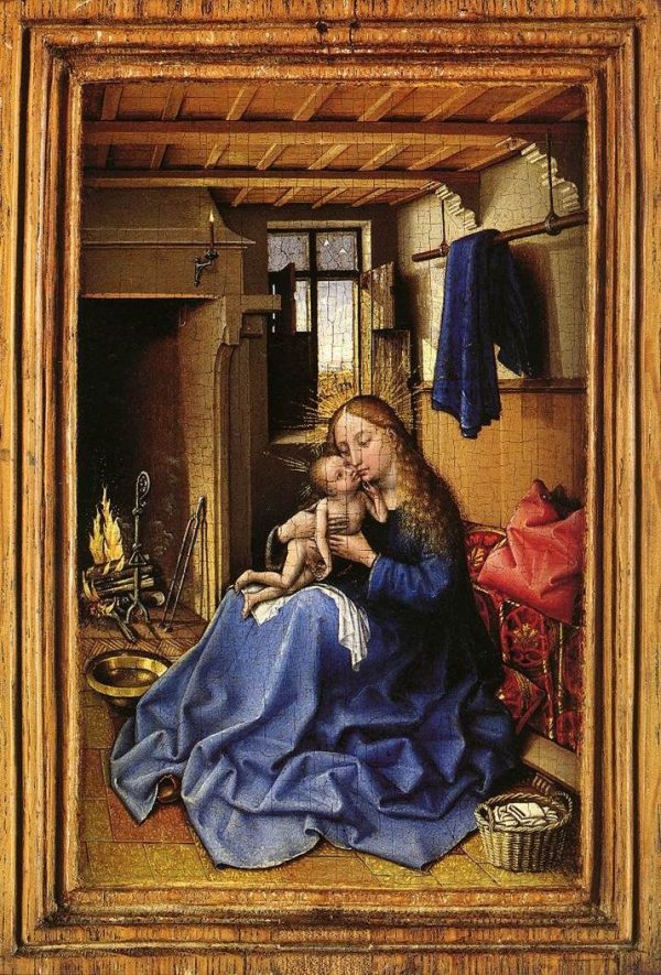 Virgin and Child in an Interior by Robert Campin