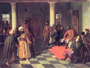 Vlad the Impaler and the Turkish Envoys by Theodor Aman - hand-painted oil reproduction