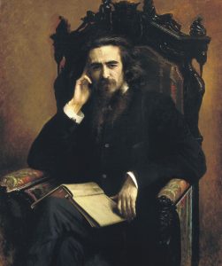Vladimir Soloviev by Ivan Nikolaevich Kramskoy - hand-painted oil reproduction