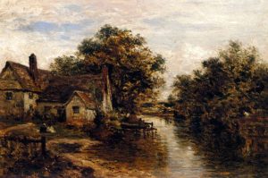 Willy Lott's House - The Subject Of Constable's 'Hay Wain' by Benjamin Williams Leader - hand-painted oil reproduction
