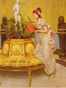 Waiting by Vittorio Reggianini - hand-painted oil reproduction