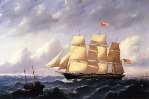 Whaleship 'Twilight' of New Bedford by William Bradford - hand-painted oil reproduction