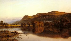 Where Peaceful Waters Glide by Benjamin Williams Leader - hand-painted oil reproduction