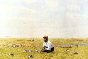 Whistling For Plover by Thomas Eakins - hand-painted oil reproduction