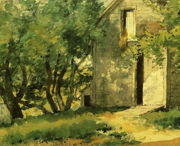 White Barn by Frederick Childe Hassam
