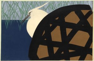 White Heron by Kamisaka Sekka - hand-painted oil reproduction