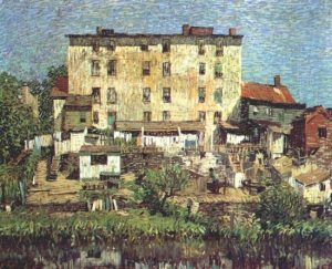 White Tenements by Robert Spencer - hand-painted oil reproduction