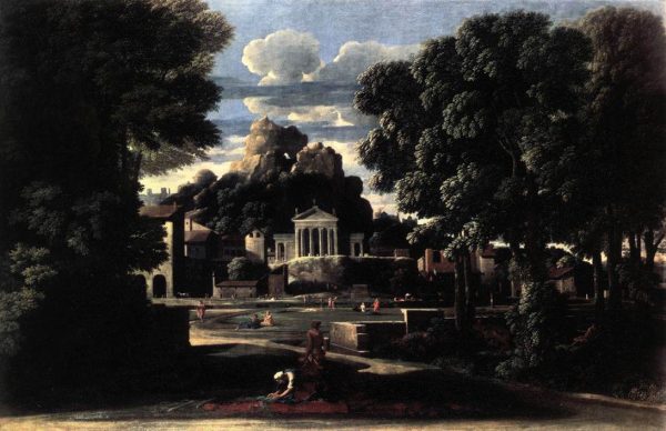 Landscape with the Gathering of the Ashes of Phocion by Nicolas Poussin