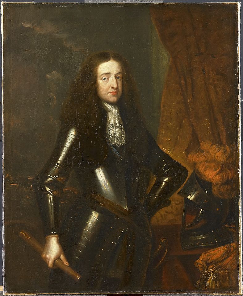 William III s by Caspar Netscher - hand-painted oil reproduction