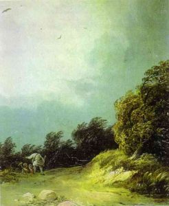 Windy Day by Mikhail Lebedev - hand-painted oil reproduction