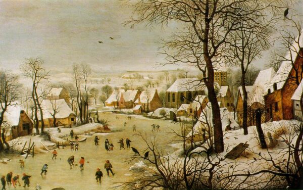 Winter Landscape with a Bird Trap by Pieter Brueghel the Elder