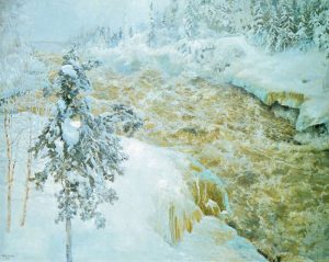 Winter Scene from Imatra by Akseli Gallen-Kallela - hand-painted oil reproduction