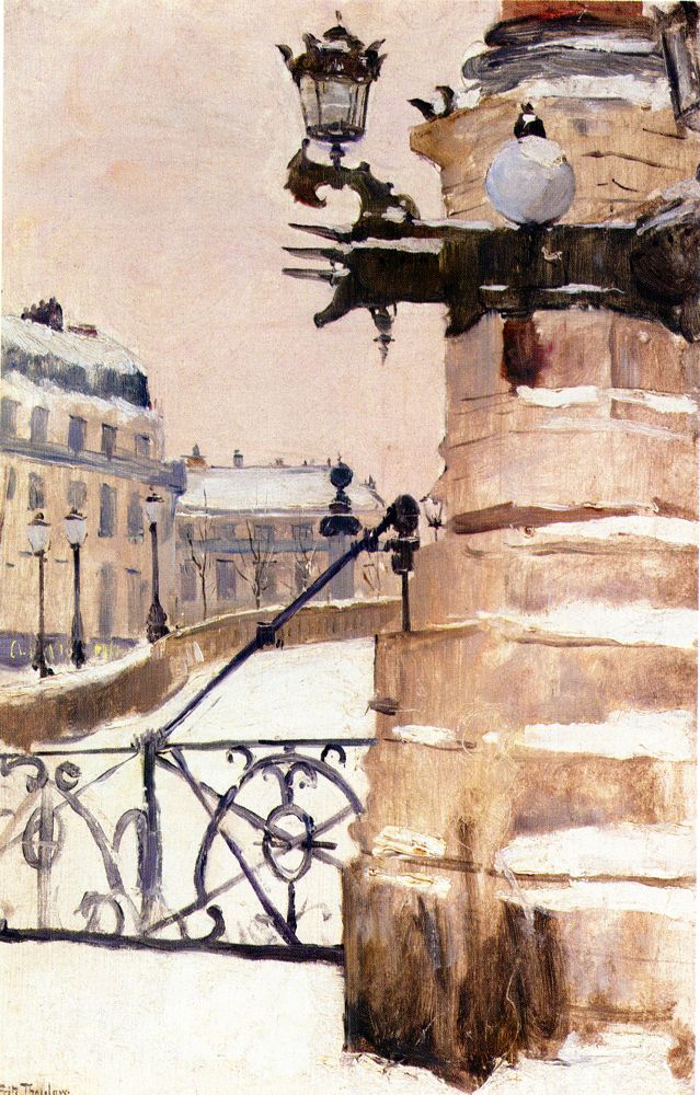 Winter in Paris by Fritz Thaulow - hand-painted oil reproduction