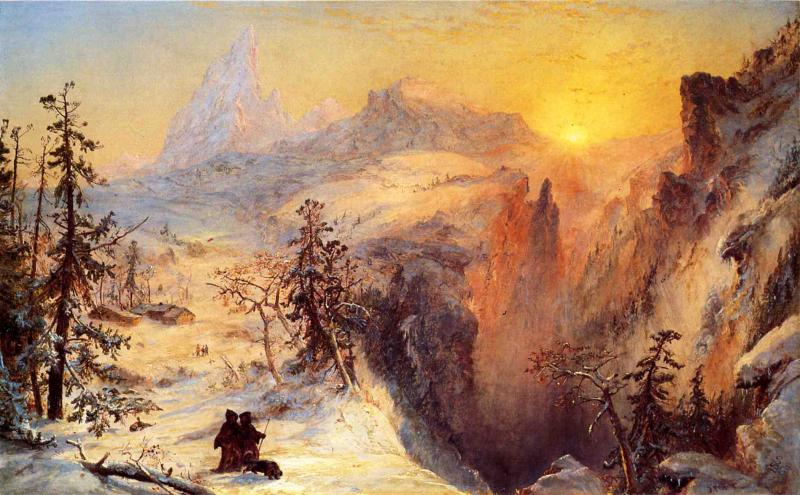 Winter in Switzerland by Jasper Francis Cropsey - hand-painted oil reproduction