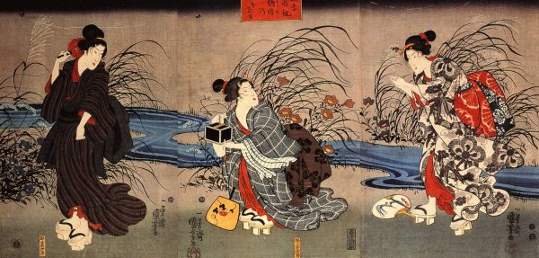 Woman Catching Fireflies by Utagawa Kuniyoshi