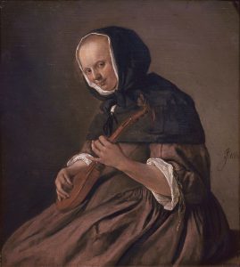 Woman Playing the Sistrum by Jan Steen - hand-painted oil reproduction