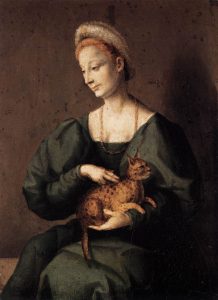 Woman with a Cat by Bacchiacca - hand-painted oil reproduction