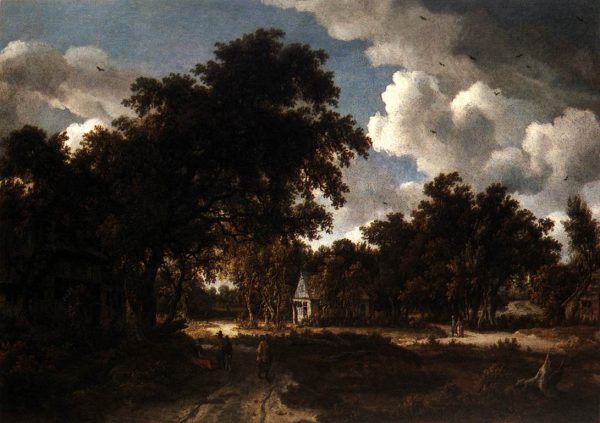 Wooded Landscape by Meyndert Hobbema