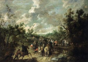 Wooded Landscape with Travellers by Pieter Snayers - hand-painted oil reproduction