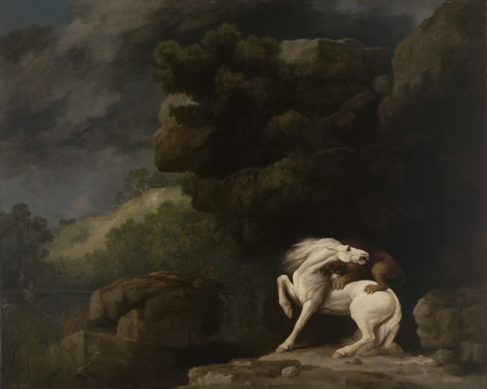 Yale - A Lion Attacking a Horse by George Stubbs - hand-painted oil reproduction
