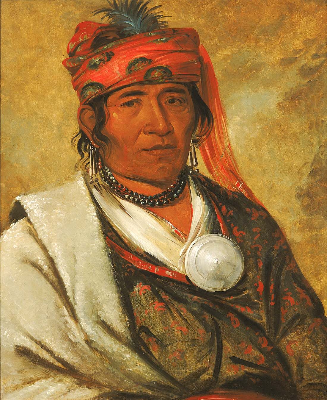 Ye how lo gee, The Cloud, a Chief by George Catlin - hand-painted oil reproduction