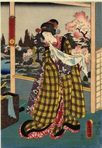 Yellow by Utagawa Kunisada - hand-painted oil reproduction