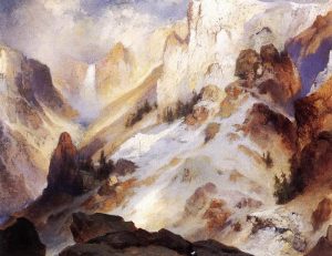 Yellowstone Canyon by Thomas Moran - hand-painted oil reproduction