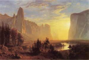 Yosemite Valley, Yellowstone Park by Albert Bierstadt - hand-painted oil reproduction