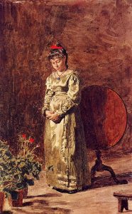 Young Girl Meditating by Thomas Eakins - hand-painted oil reproduction