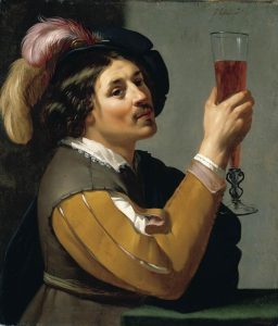 Young Man Drinking a Glass of Wine by Jan van Bijlert - hand-painted oil reproduction