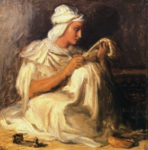 Young Teleb Seated by Thedore Chasseiau - hand-painted oil reproduction