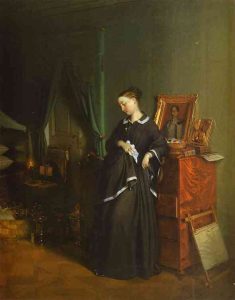 Young Widow, 1st Version by Pavel Fedotov - hand-painted oil reproduction