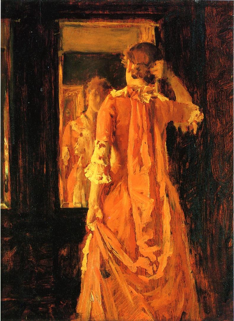 Young Woman Before A Mirror