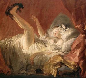Young Woman with a Dog by Jean-Honore Fragonard - hand-painted oil reproduction