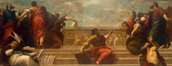 postles at the Virgin's Tomb by Palma Giovane