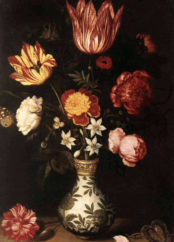 Still-Life with Flowers in a Wan-Li vase by Vladimir Borovikovsky