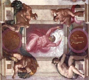 The Separation of Light from Darkness by Michelangelo Buonarroti - hand-painted oil reproduction