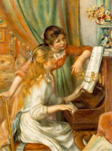 Young Girls at the Piano by Pierre Auguste Renoir - hand-painted oil reproduction