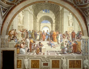 The School of Athens by Raphael Sanzio, hand-painted oil reproduction