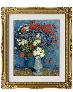 Still Life Vase with Cornflowers and Poppies by Vincent van Gogh