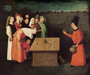 The Conjurer by Hieronymus Bosch - hand-painted oil reproduction