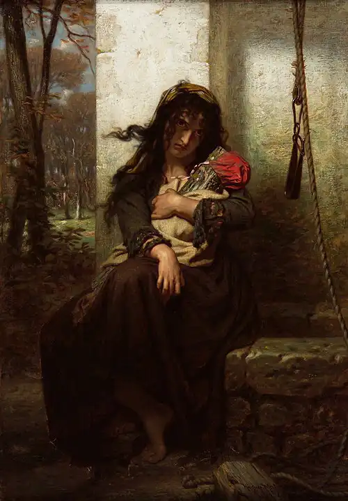 The Lunatic of Étretat by Hugues Merle