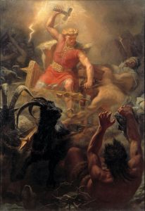 Thor’s Fight with the Giants by Mårten Eskil Winge - hand-painted oil reproduction