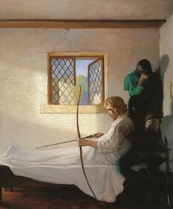 The Passing of Robin Hood by N. C. Wyeth - hand-painted oil reproduction