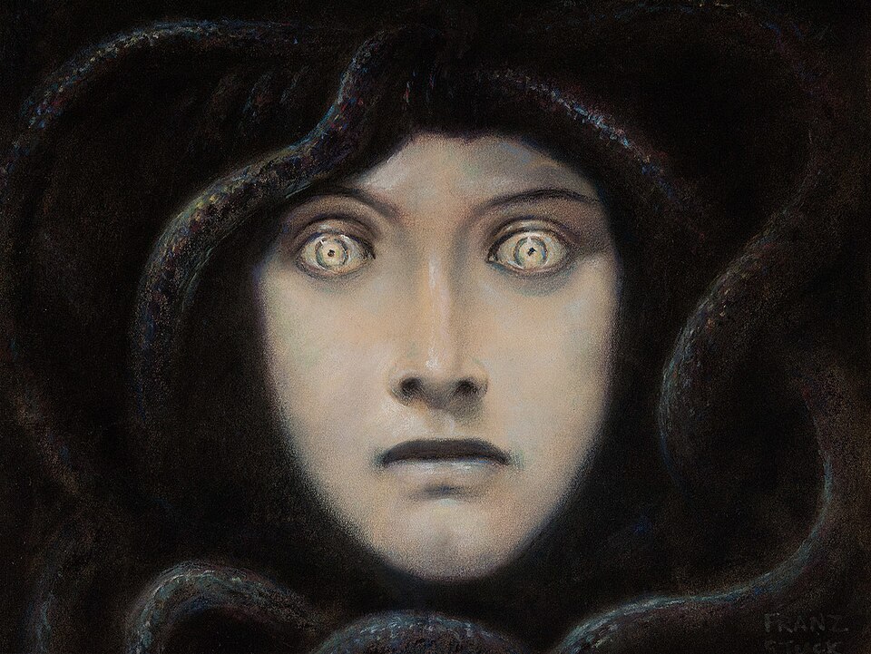 Head of Medusa by Franz von Stuck